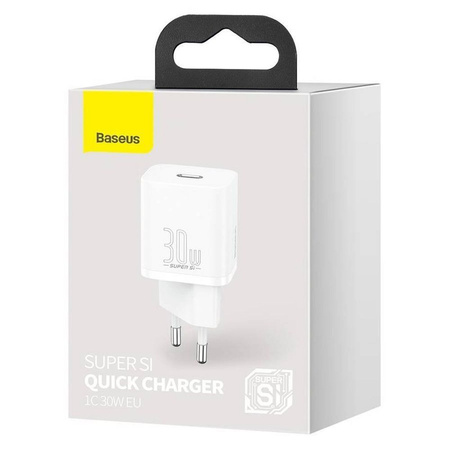 Baseus Super Si 1C fast wall charger USB Type C 30 W Power Delivery Quick Charge white (CCSUP-J02)
