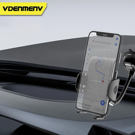 DENMEN UCHWYT SAMOCHODOWY KOKPIT SZYBA CZARNY DH20