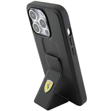Ferrari nakładka do iPhone 15 Pro 6,1" FEHCP15LGSPSIK HC GRIP STAND PU