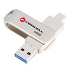 Pendrive 64GB USB 3.2 Gen 1 (USB A / USB C) Forcell F-Data Metal Duo srebrny