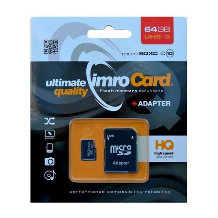 Imro karta pamięci 64GB microSDXC kl. 10 UHS-3 + adapter
