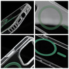 Drop Glue Colorful Ring Mag Cover kompatybilny z MagSafe pasuje do IPHONE 14 PRO MAX ciemny zielony