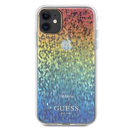 Guess nakładka do iPhone 11 GUHCN61HDECMI HC IML FACETED MIRROR DISCO IRIDESCENT