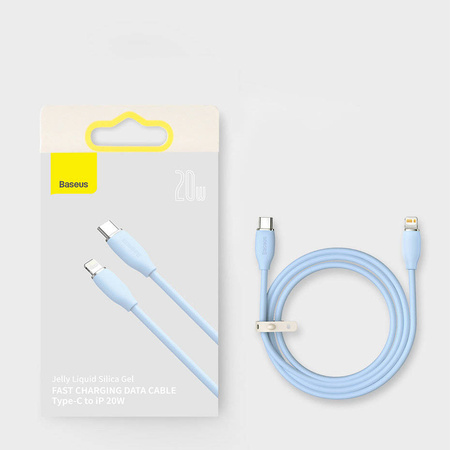 Baseus Kabel, USB Typ C - Lightning 20W Kabel, 1,2 m lang Jelly Liquid Silica Gel - schwarz