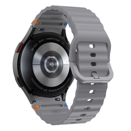 Pasek Tech-Protect Silicone Sport na Samsung Galaxy Watch 4 / 5 / 5 Pro / 6 / 7 / FE - szary