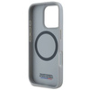 Original Handyhülle IPHONE 16 PRO BMW Hardcase M Carbon Tricolor Line MagSafe (BMHMP16L23PUDTS) grau