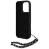 Etui Karl Lagerfeld Saffiano Crystals w/Chain na iPhone 16 Pro Max - czarne