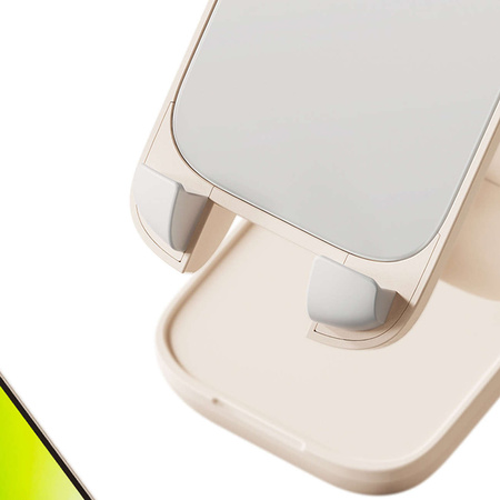 Verstellbarer Telefonständer mit Spiegel Baseus Seashell Series – Beige