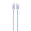 USAMS Kabel USB-C na USB-C PD Fast Charging 1,2m 100W Lithe Series purpurowy/purple SJ567USB03 (US-SJ567)