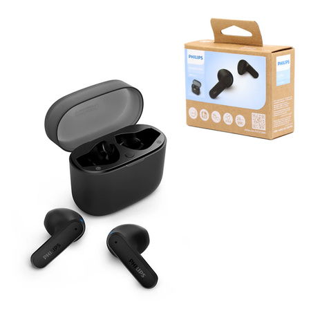 SŁUCHAWKI PHILIPS DOUSZNE TWS BEZPRZEWODOWE BLUETOOTH TRUE WIRELESS CZARNE Phil-TAT2139BK/00
