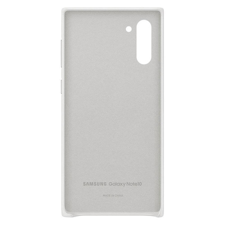 Samsung Leather Cover skórzane etui pokrowiec ze skóry naturalnej Samsung Galaxy Note 10 biały (EF-VN970LWEGWW)