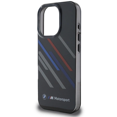 Etui BMW Motosport IML Random Stripes na iPhone 16 Pro Max - czarne