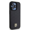 DKNY DKHMP15LPSHRPSK iPhone 15 Pro 6.1" czarny/black hardcase Leather Pattern Monogram Metal Logo MagSafe