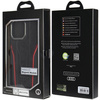 Audi Genuine Leather case with MagSafe for iPhone 14 Pro Max - black and red