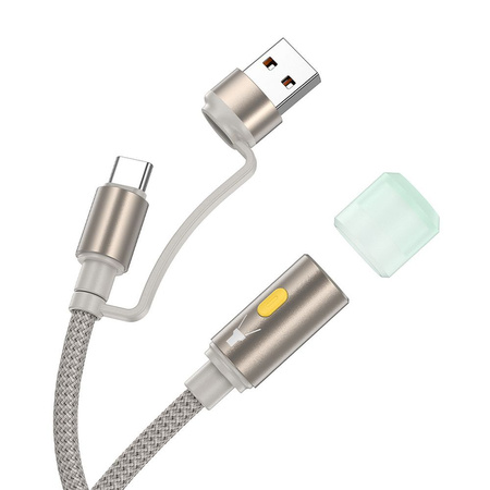 HOCO kabel USB A / Typ C do LED light UA38C złoty