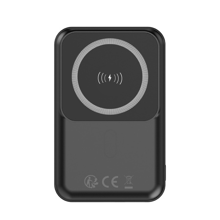 Forever power bank bezprzewodowy MATB-100 PD QC 22.5W 10000 mAh czarny magnetyczny