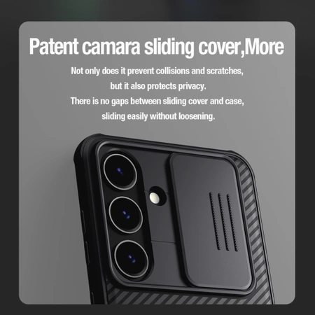 Nillkin CamShield Pro Panzerhülle mit Kameraabdeckung für Samsung Galaxy S24+ – Schwarz