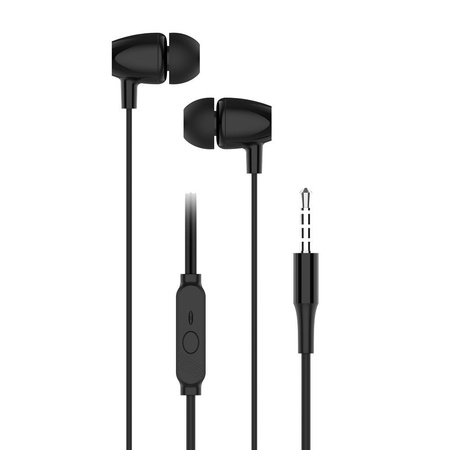 BLUE STAR słuchawki przewodowe Jack 3,5 mm z mikrofonem PA-E67 1,2 m czarne