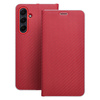 Kabura LUNA Book Carbon do SAMSUNG S25 Edge czerwony