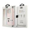 Karl Lagerfeld KLHMP13LSSKCI iPhone 13 Pro / 13 6,1 &quot;hardcase light pink / light pink Silicone Ikonik Karl &amp; Choupette Magsafe
