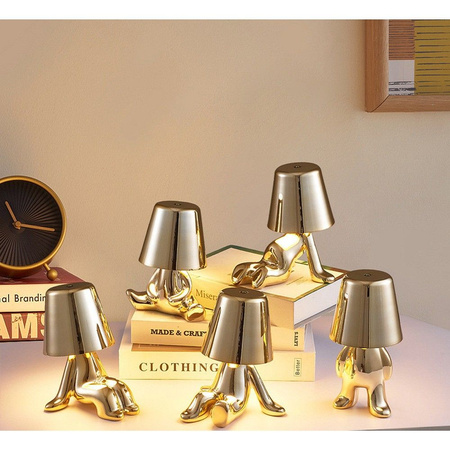 Lampka nocna GOLD MAN Art Deco siedzący (wzór 7) MLTL