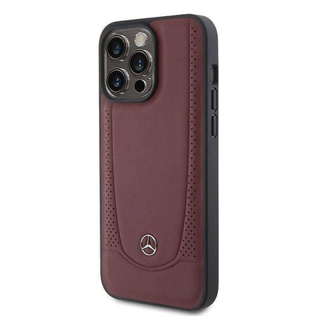 Mercedes MEHCP15LARMRE iPhone 15 Pro 6,1" rot/rotes Hardcase Leder Urban Bengale