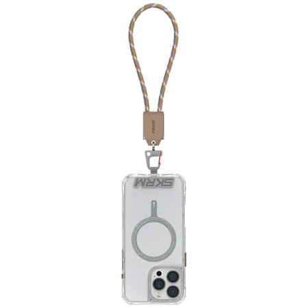 Uniwersalna smycz na nadgarstek z kablem 2w1 Skinarma Dyno Ve USB-C/USB-C beżowy