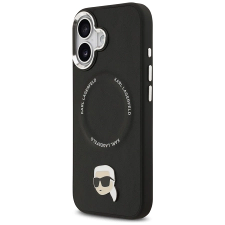 Etui Karl Lagerfeld Karl Pin MagSafe do iPhone 17 - czarne