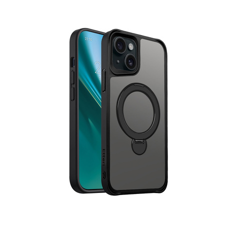 Nakładka Etteri Matt Mag Ring do iPhone 15 6,1" czarna