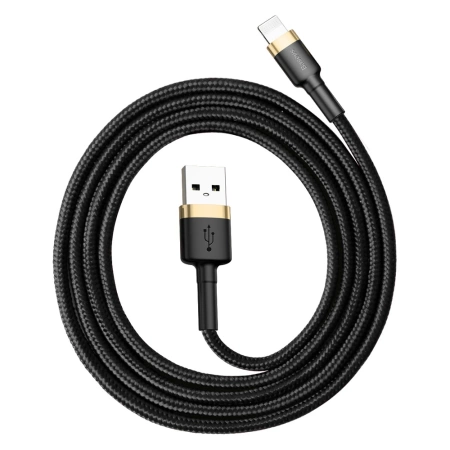 Baseus Cafule Cable - Kabel połączeniowy USB do Lightning, 2.4 A, 1 m (złoty/czarny)