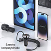 Ładowarka Samochodowa USAMS C37 1xUSB+1xUSB-C 60W + kabel Ligtning 30W PD+QC Fast Charge czarny/black CC193CC01 (US-CC193)