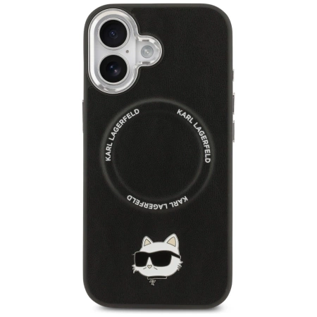 Karl Lagerfeld Choupette Pin MagSafe Case for iPhone 17 - Black