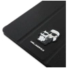 Karl Lagerfeld Saffiano Magnetische Karl &amp; Choupette iPad Pro 13&quot; 2024 Buchcover-Hülle - Schwarz