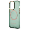 Original Case IPHONE 13 PRO Guess Hard Case Gold Outline Translucent MagSafe (GUHMP13LHTCMA) khaki