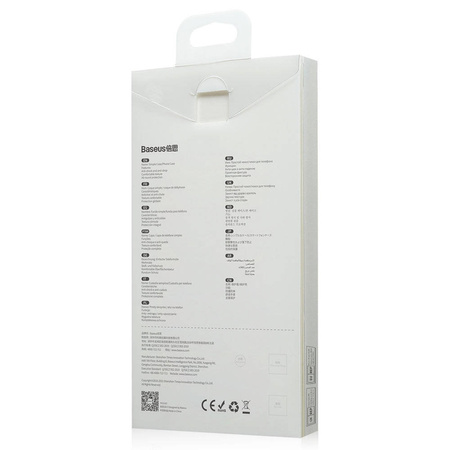 Baseus Frosted Glass Case etui pokrowiec do iPhone 13 Pro Max sztywna obudowa z żelową ramką przezroczysty (ARWS000202)