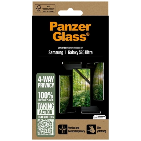 PanzerGlass Eco Matrix Ultra-Wide Fit Privacy Glass for Samsung Galaxy S25 Ultra