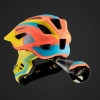 Rockbros TT-32SOYB-S Kinderfahrradhelm mit abnehmbarem Kinnbügel, Größe S – gelb-orange