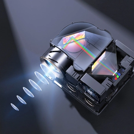 Projektor multimedialny Yaber U12 LCD FullHD 1080p z głośnikami stereo - czarny