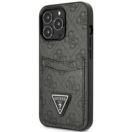 Schutzhülle IPHONE 13 PRO Guess Hardcase 4G Triangle Logo Cardslot (GUHCP13LP4TPK) schwarz