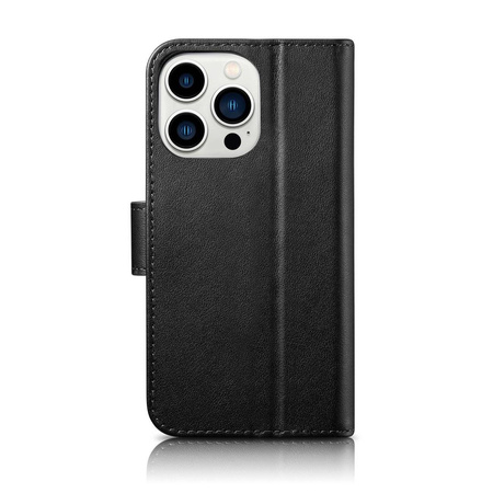 iCarer Wallet Case 2in1 iPhone 14 Pro Leather Flip Cover Anti-RFID black (WMI14220726-BK)
