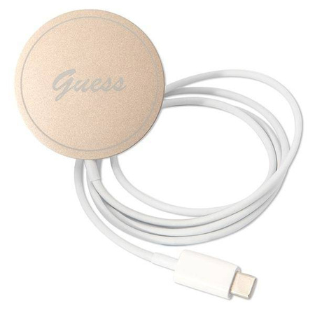 Guess Bundle Pack MagSafe IML Marble - Zestaw etui + ładowarka MagSafe iPhone 14 (czarny/złoty)