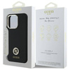Original Handyhülle IPHONE 16 PRO Guess Hardcase Silicone Logo Strass 4G (GUHCP16LM4DGPK) schwarz