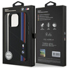 Original Case IPHONE 16 PRO BMW Hardcase Silicone Cut Tricolor Lines MagSafe (BMHMP16L23SCUK) black