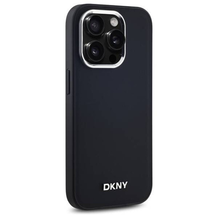 Original Case IPHONE 14 PRO DKNY Hardcase Plain Logo MagSafe (DKHMP14LPSCMCLK) black