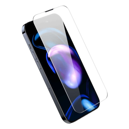 Baseus Vollbild-Hartglas für iPhone 14 Pro mit Lautsprecherabdeckung 0,4 mm + Montageset