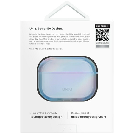Etui UNIQ Iridescia do AirPods Pro 2     Hang Case niebieski