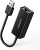 Ugreen zewnętrzna karta sieciowa RJ45 - USB 2.0 100 Mbps Ethernet czarny (CR110 20254)
