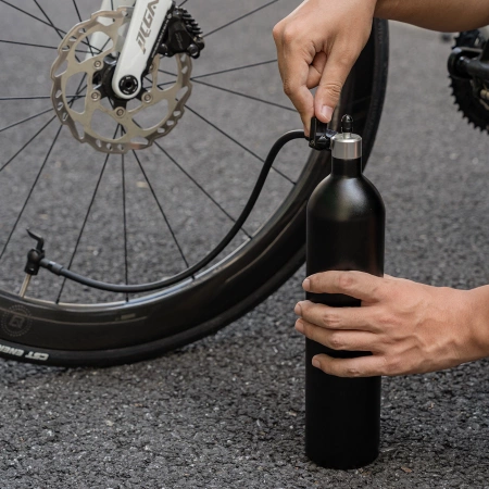 Rockbros Tubeless Tire Inflator 200 PSI 1.2l - Black