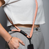 Smycz do telefonu crossbody z regulacją długości Forcell F-Design S10X165 (max 82,5cm w pętli) różowo biała
