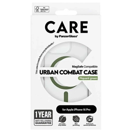 CARE by PanzerGlass Flagship Case iPhone 16 Pro 6,3&quot; grün/grün MagSafe 1370
